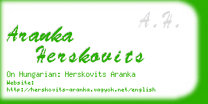 aranka herskovits business card